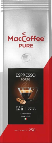 Кофе жар.мол.натур.брикет 0,250 гр ТМ "MacCoffee" PURE Espresso Forte