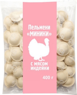 Пельмени КП "С мясом индейки" 0,4 кг.*15 шт.