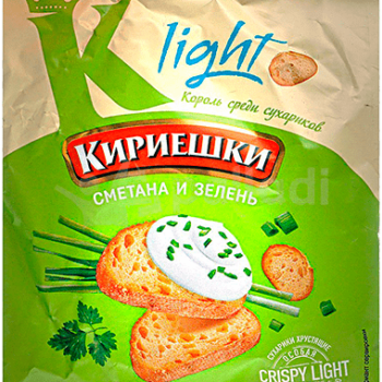 Сух.Кириешки Light пшен. 33г Сметана с зеленью