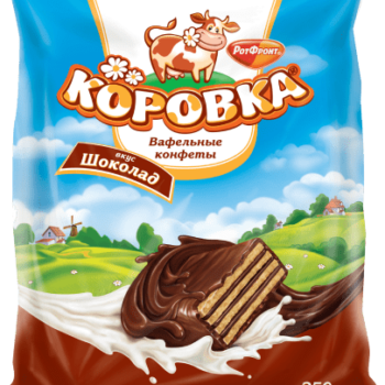 Вафельные конфеты Коровка вкус шоколад 250гр