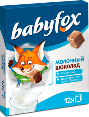 Шоколад мол. белый Babyfox Детский Полос 0,090г