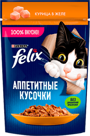 FELIX Аппетитные Кусоч Курица 75г