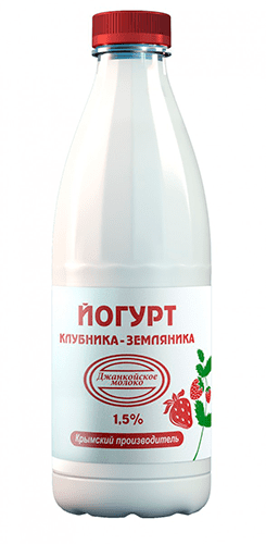 дж. Йогурт 1,5 % " Клубника-Земляника" 900 гр. Бутылка