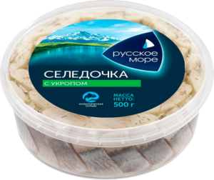 РМ Сельдь ф/кус "Русское море" с УКРОПОМ тихоокеанская 500г