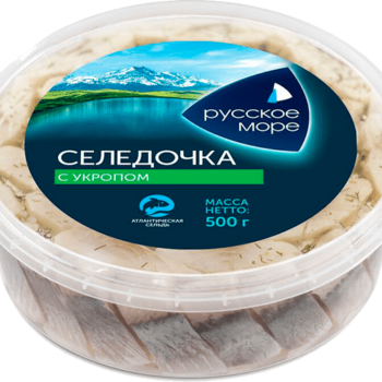 РМ Сельдь ф/кус "Русское море" с УКРОПОМ тихоокеанская 500г