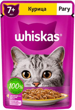 Whiskas Пауч 75г Рагу Курица