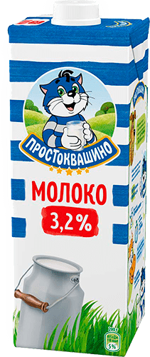 Простоквашино Молоко ультрапаст. 3,2% 950мл TBASq, 217дней (шт.)